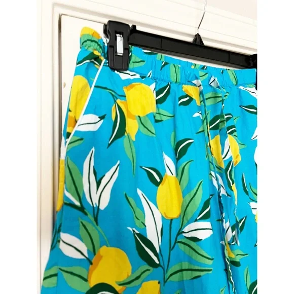 Printfresh Anthropologie Lemon Zest Cropped Pajama Pants - Picture 6 of 10